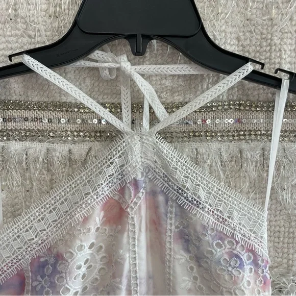 Gianni Bini Delaney Embroidered Eyelet Halter Tie Dye Dress - Picture 13 of 14